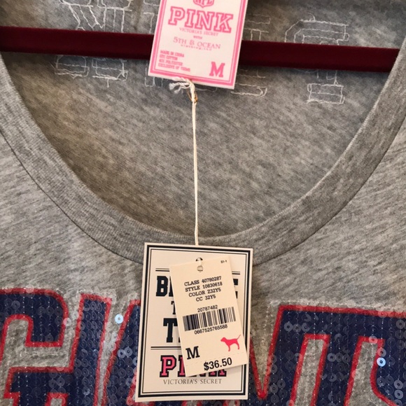 ⭐️NWT⭐️Victoria Secret PINK Giants Football Shirt - Picture 5 of 5
